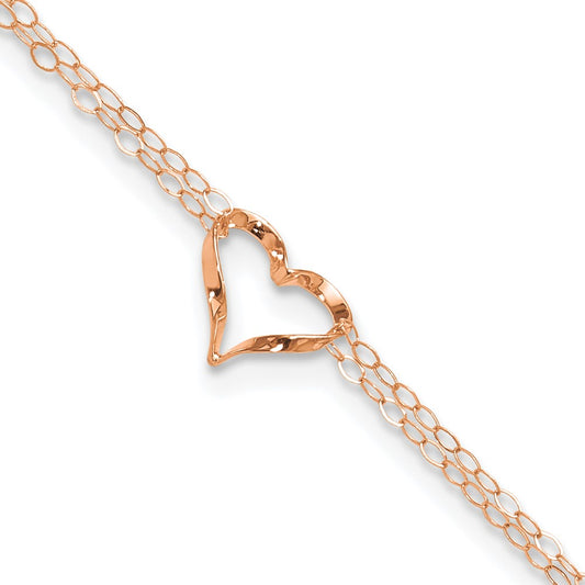 Gold Heart Anklets