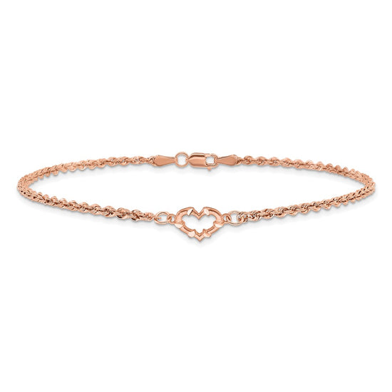 Gold Heart Anklets