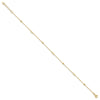 14K Polished Infinity and Beads 9 inch Plus 1 inch Extender - Total 10 inch Anklet