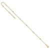 14K Polished Infinity and Beads 9 inch Plus 1 inch Extender - Total 10 inch Anklet