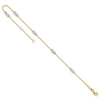 14K Two-tone Polished Infinity 5-Station 9 inch Plus 1 inch Extender - Total 10 inch Anklet