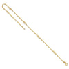 14K Fancy Filigree Link 5-Station 9 inch Plus 1 inch Extender Total 10 inch Anklet