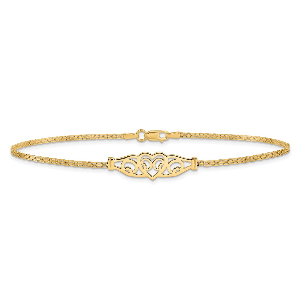Gold Heart Anklets