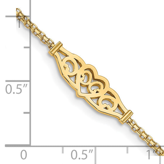 Gold Heart Anklets