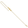14K Fancy Mariner Link 9 inch Plus 1 inch Extender Total 10 inch Anklet