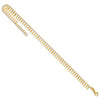 14K Polished Fancy Dangles 9 inch Plus 1 inch Extender Total 10 inch Anklet
