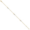 14k Two-tone Diamond-cut Double Hearts 3-Station 9 inch Plus 1 inch Extender - Total 10 inch Anklet