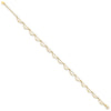 14K Diamond-cut Fancy Beaded 10 inch Plus 1.5 inch Extender - Total 11.5 inch Anklet