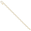 14K Diamond-cut Fancy Beaded 10 inch Plus 1.5 inch Extender - Total 11.5 inch Anklet
