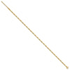 14K Polished Fancy Link Chain 9 inch Plus 1 inch Extender - Total 10 inch Anklet