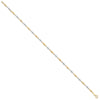 14K Two-tone Diamond-cut Infinity Link 9 inch Plus 1 inch Extender Total 10 inch Anklet
