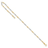 14K Two-tone Diamond-cut Infinity Link 9 inch Plus 1 inch Extender Total 10 inch Anklet