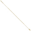 14K Diamond-cut Bead and Chain 9 inch Plus 0.75 inch Extender - Total 9.75 inch Anklet