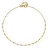 14K Diamond-cut Bead and Chain 9 inch Plus 0.75 inch Extender Total 9.75 inch Anklet