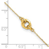 14K Polished Three Station Fancy Link 9in Plus 1in extension Anklet
