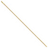 14k Polished and Satin Rose-plated X-and-Heart 10 inch Anklet