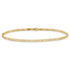 14k Polished and Satin Rose-plated X-and-Heart 10 inch Anklet