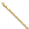14k and Rose Rhodium X and Hearts 6 inch Childs Bracelet