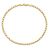 14k Polished Double-Sided Heart Solid 3mm Double Link 8 inch Charm Bracelet