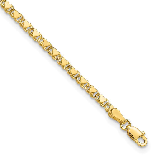 Gold Heart Anklets