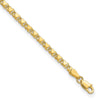 14k Polished Double-Sided Heart Solid 3mm Double Link 8 inch Charm Bracelet