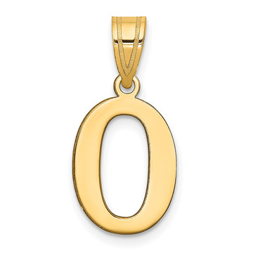 14k Polished Number 0 Pendant