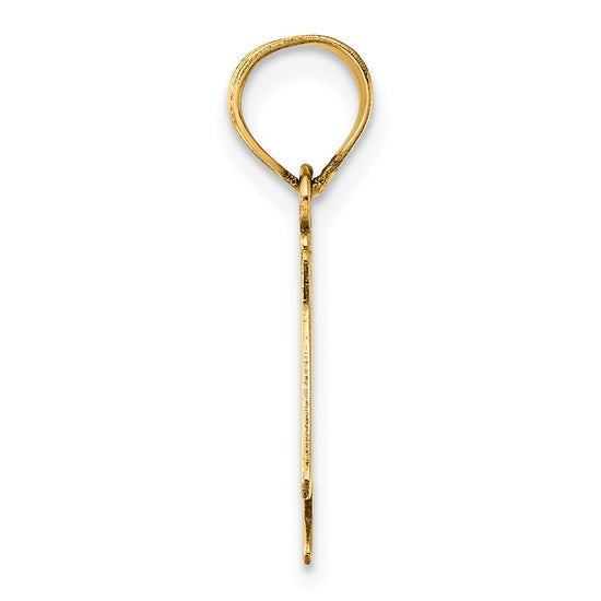 14k Polished Number 4 Pendant