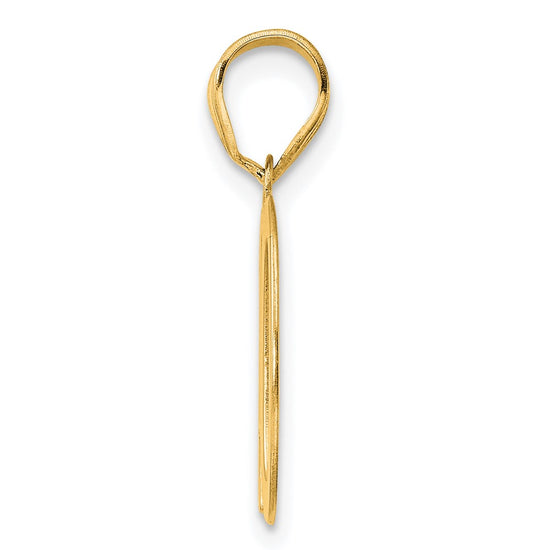 14k Polished Number 10 Pendant