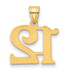 14k Polished Number 12 Pendant