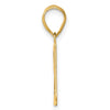 14k Polished Number 21 Pendant