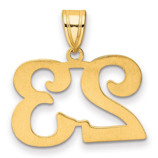 14k Polished Number 23 Pendant