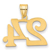 14k Polished Number 24 Pendant