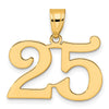 14k Polished Number 25 Pendant