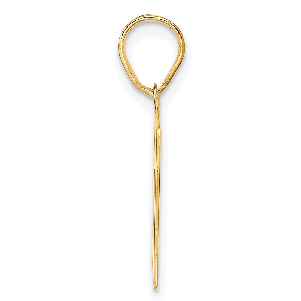 14k Polished Number 27 Pendant