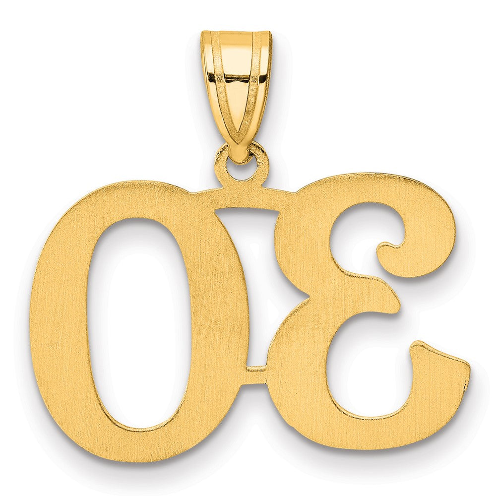 14k Polished Number 30 Pendant