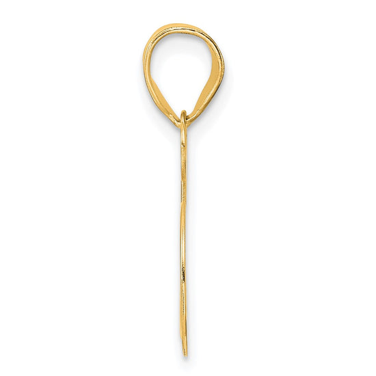 14k Polished Number 35 Pendant