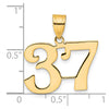14k Polished Number 37 Pendant