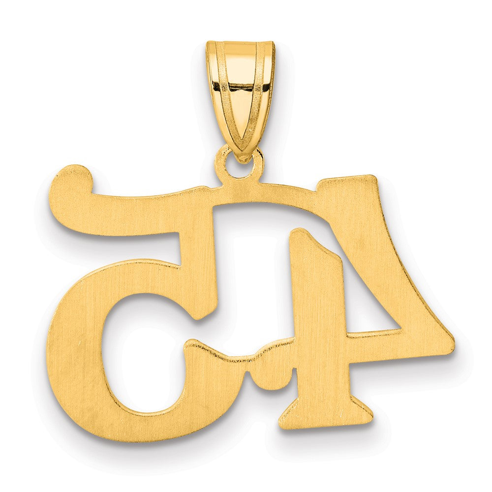14k Polished Number 45 Pendant