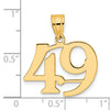 14k Polished Number 49 Pendant