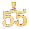 14k Polished Number 55 Pendant