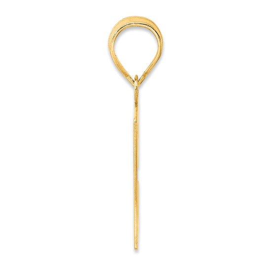14k Polished Number 57 Pendant