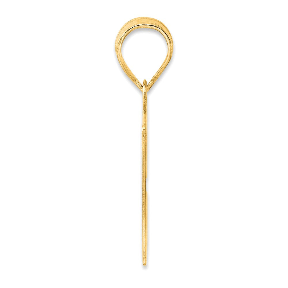 14k Polished Number 57 Pendant