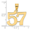 14k Polished Number 57 Pendant