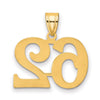 14k Polished Number 62 Pendant