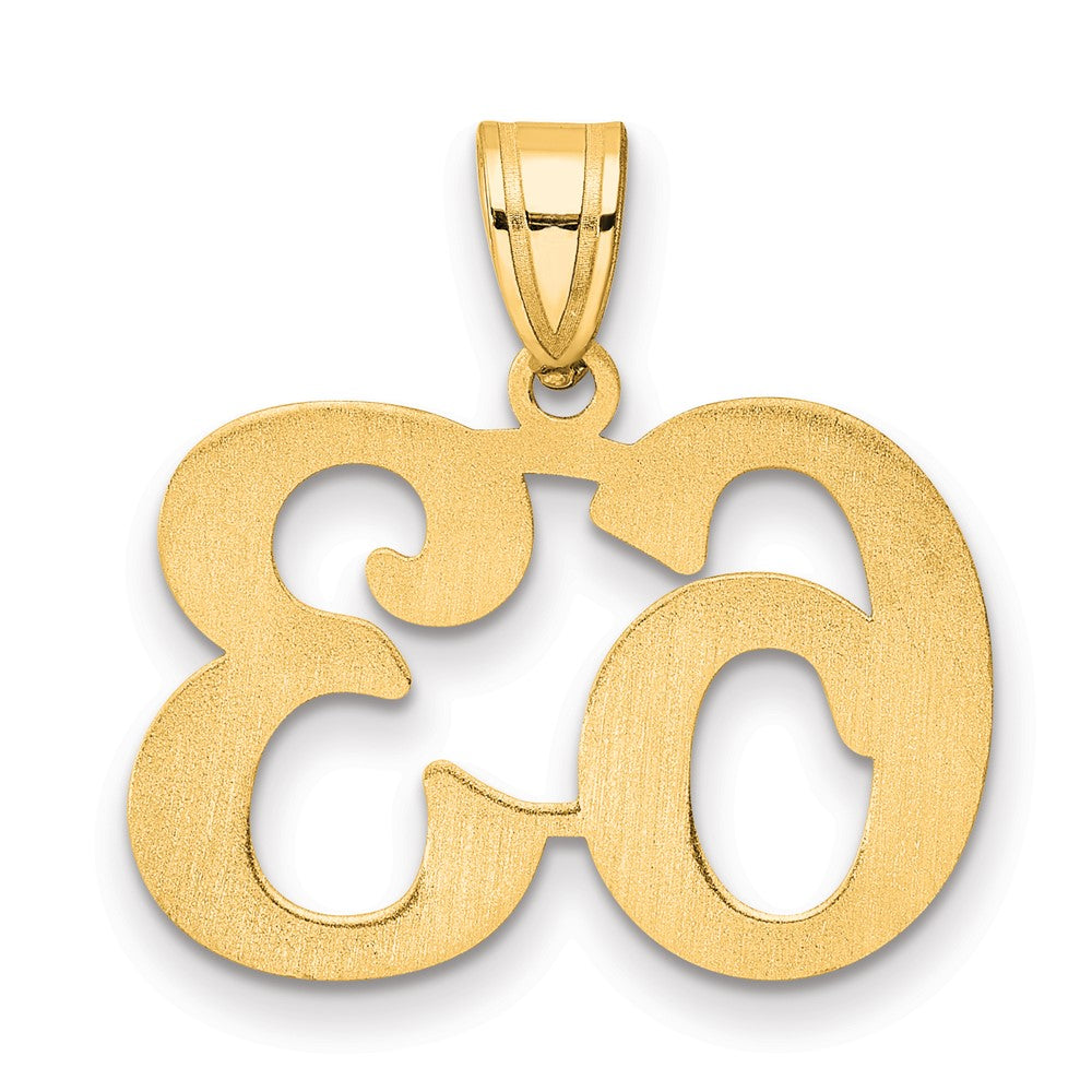 14k Polished Number 63 Pendant