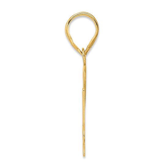 14k Polished Number 74 Pendant