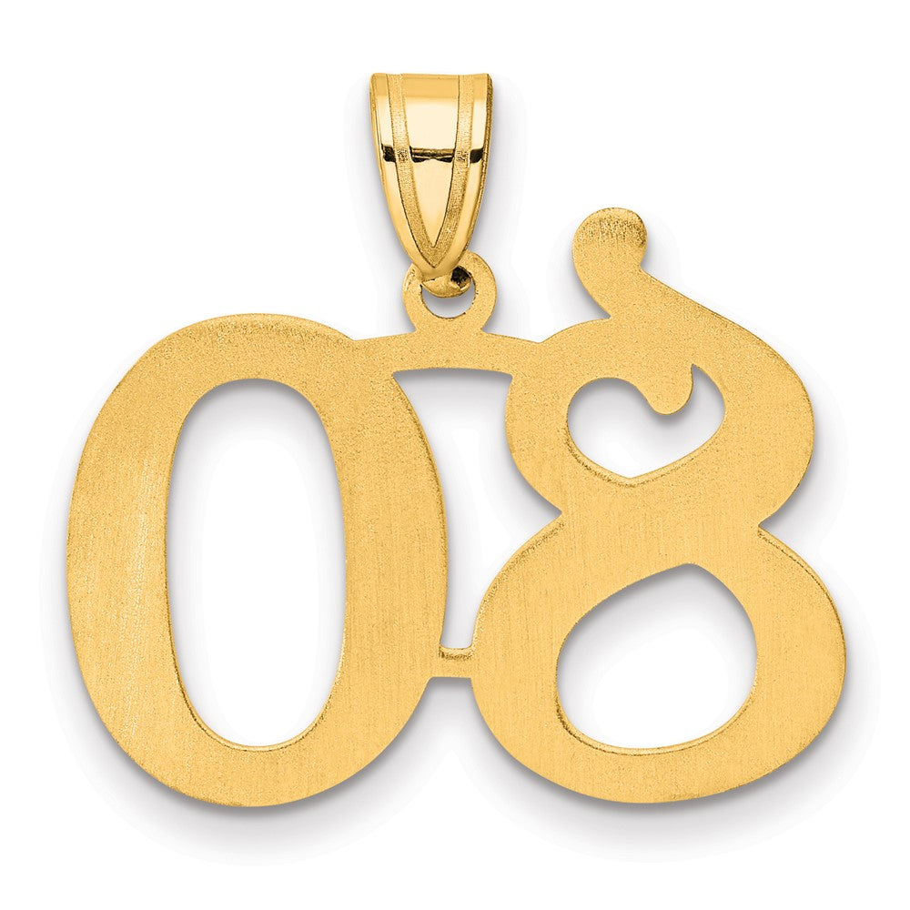 14k Polished Number 80 Pendant