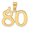 14k Polished Number 80 Pendant