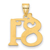 14k Polished Number 81 Pendant