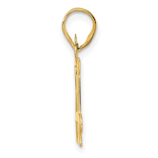 14k Polished Number 84 Pendant